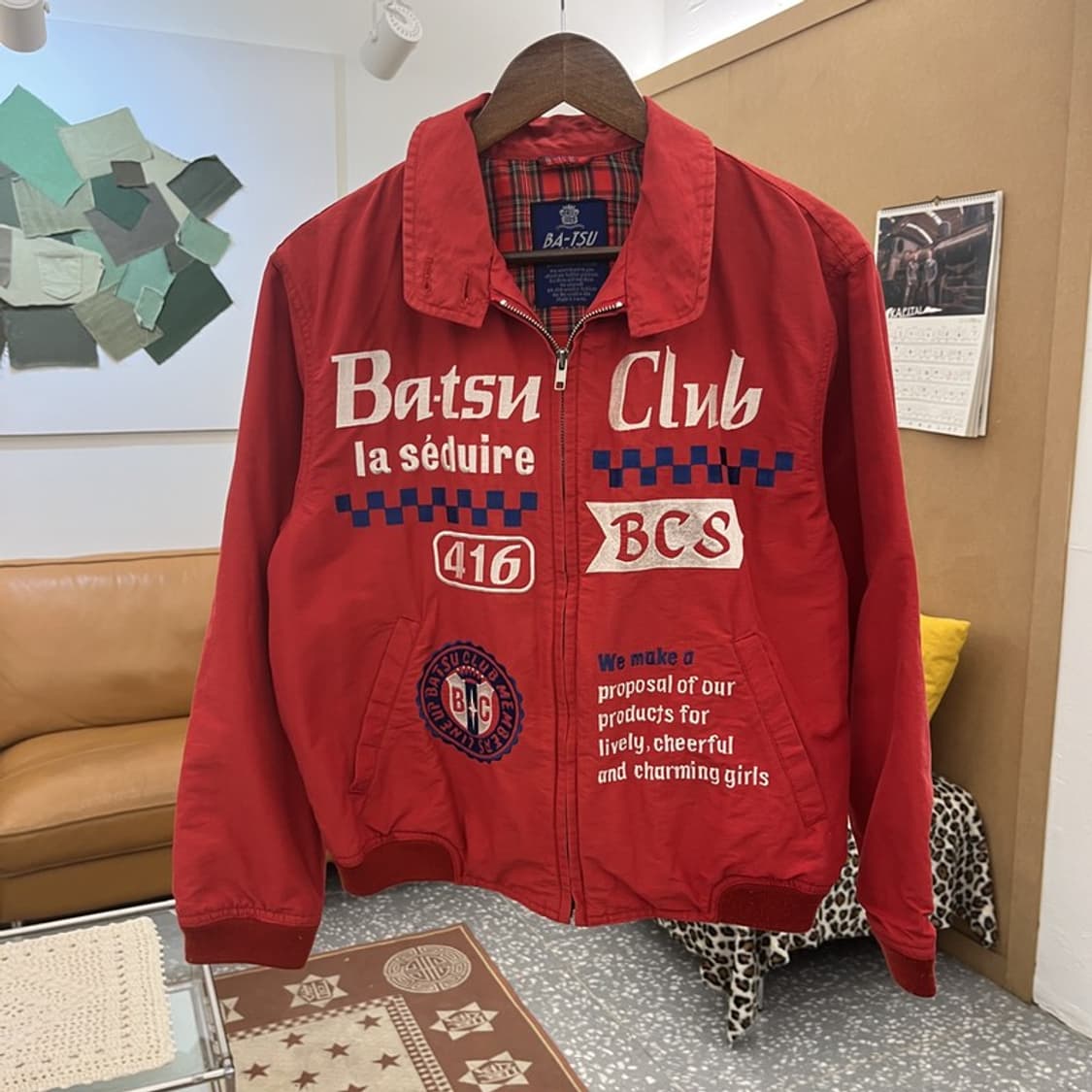 BA-TSU 클럽 올드스쿨 스트릿 펑크 레이싱 자켓 C10480 상품이미지3