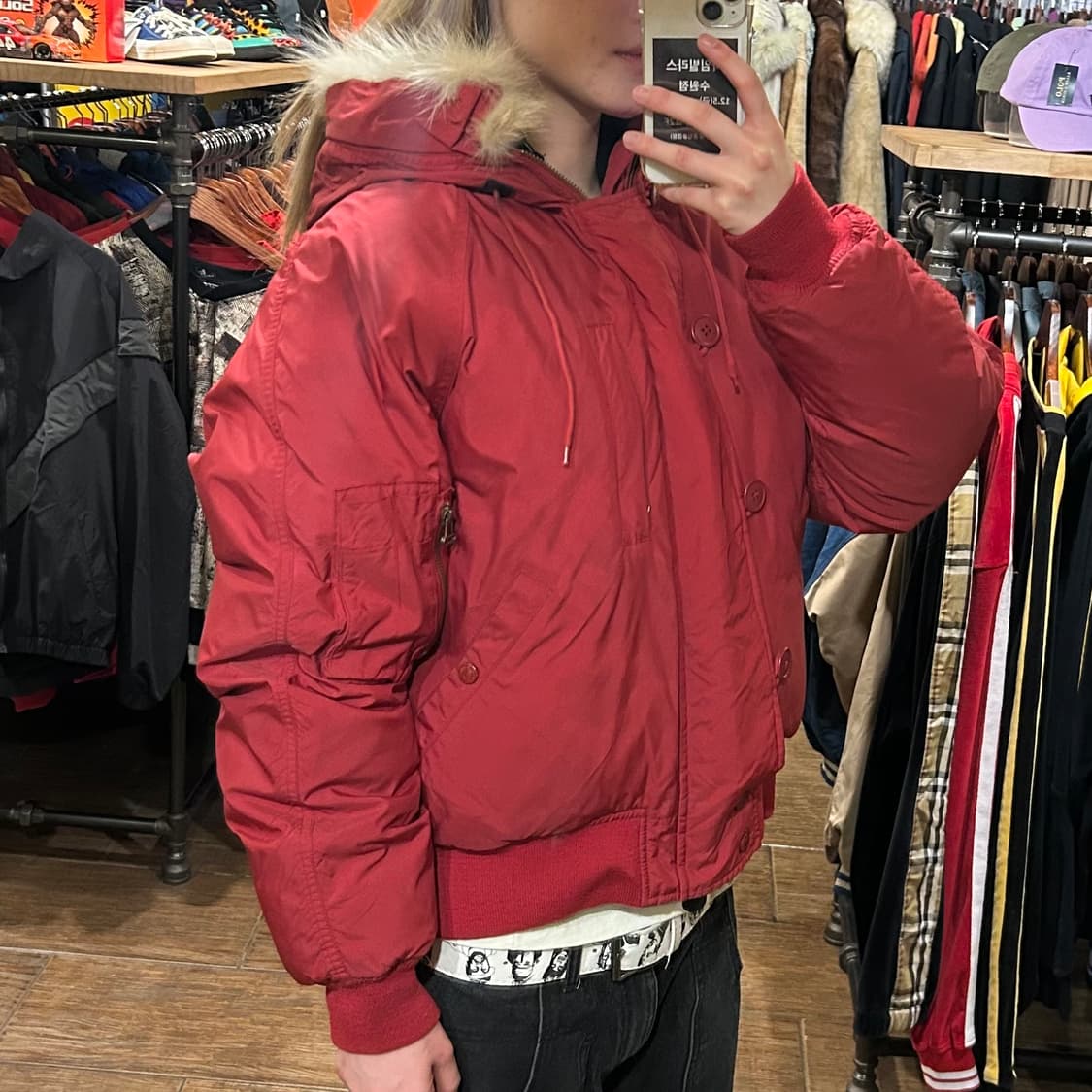 [HI] 폴로 숏패딩 레드 상품이미지3