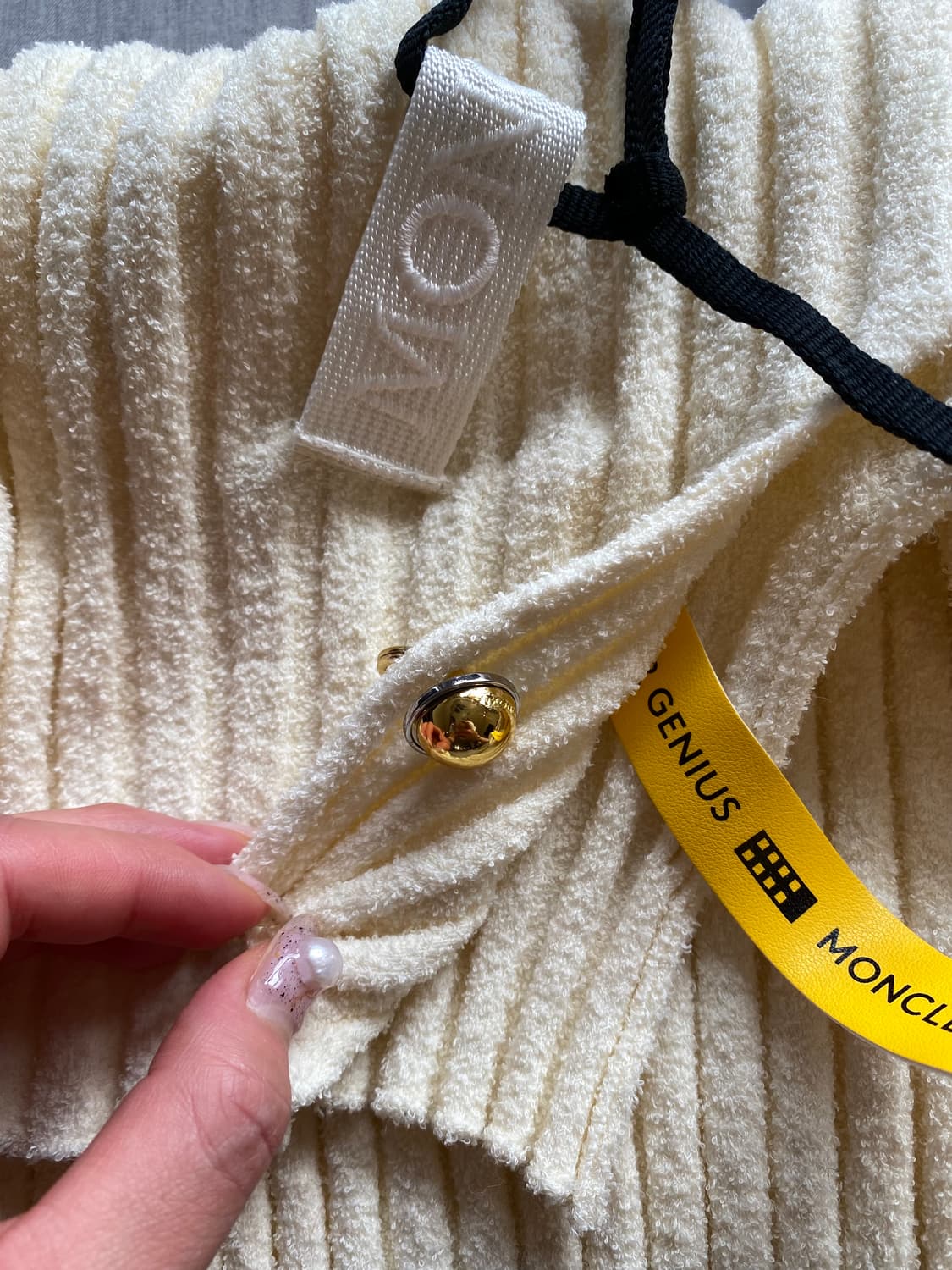 새상품💎 몽클레어 로고포인트 터틀넥 배색 울스웨터 S 상품이미지8