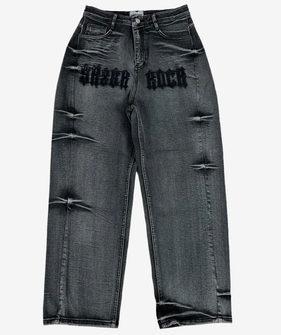 스케이터락 Embroidery Logo Denim Wide Pants 상품이미지1