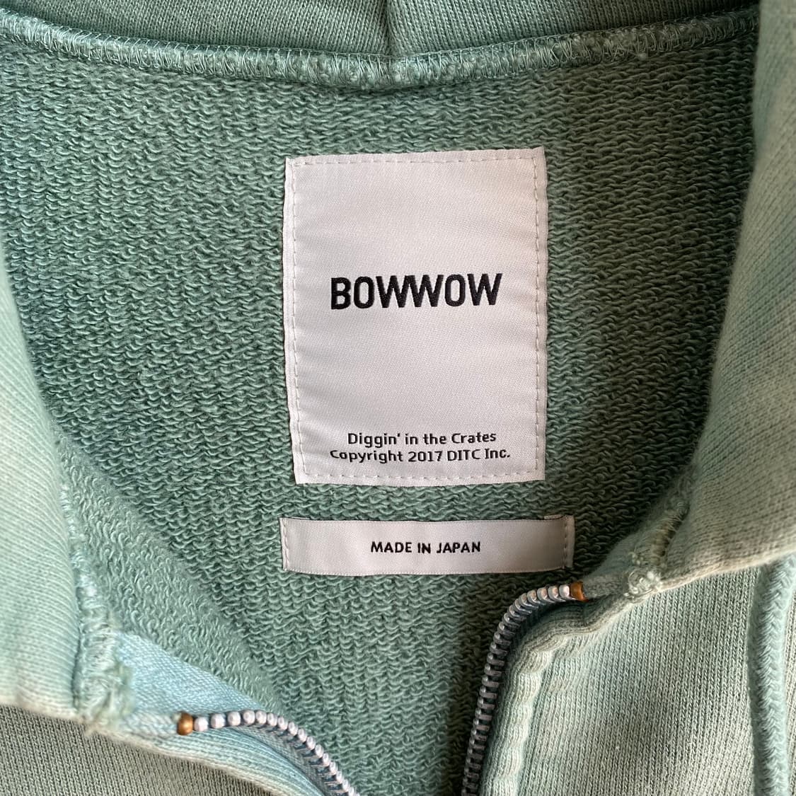 (L) BOWWOW 빈티지 데미지 워싱 후드집업 상품이미지3