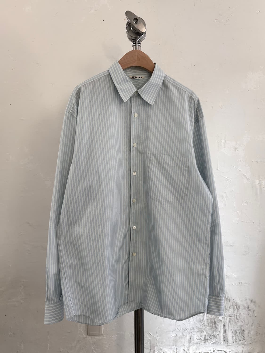 Auralee 오라리 스트라이프 오버 셔츠 상품이미지2