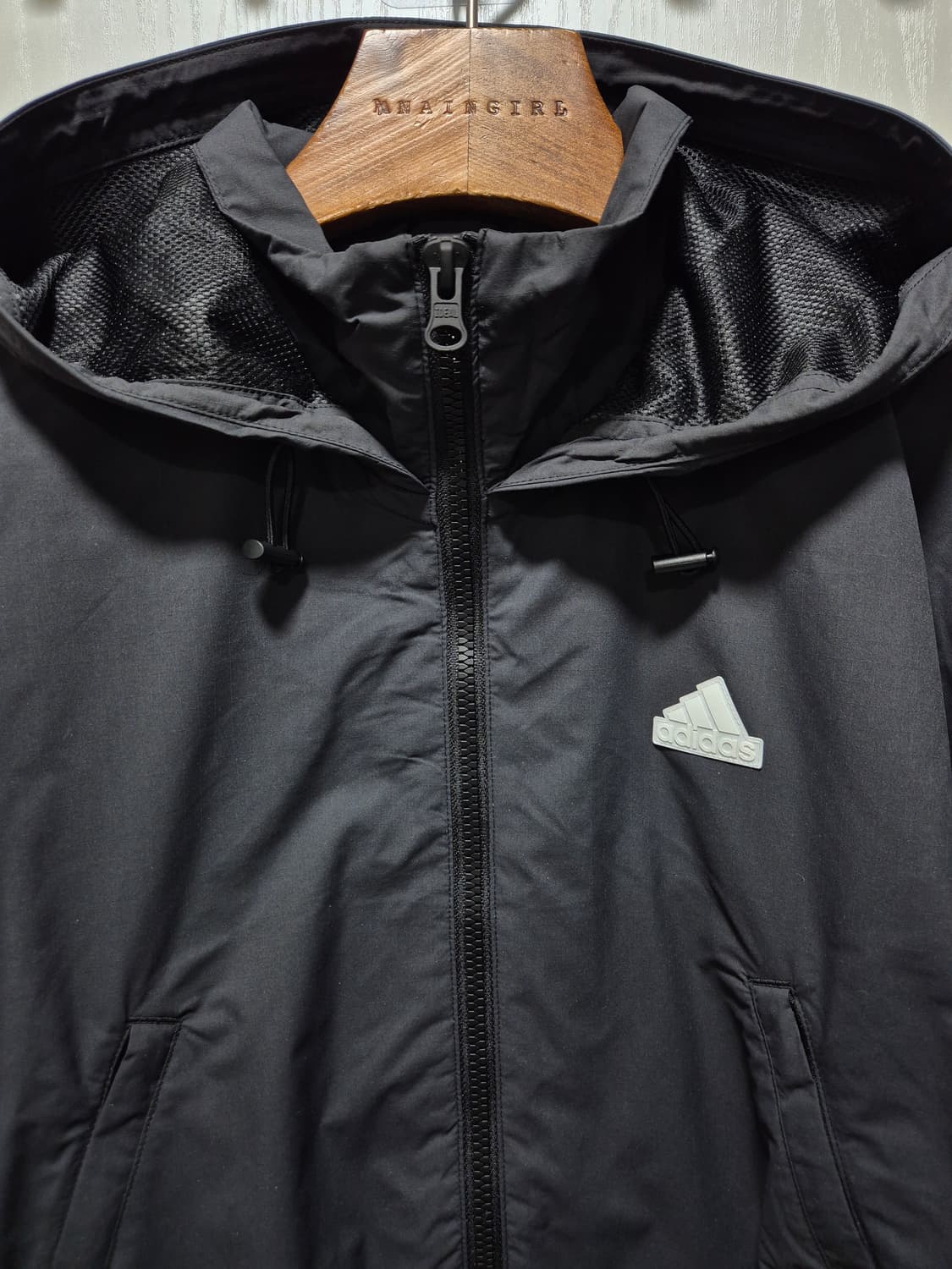 (세일)(새상품)아디다스 삼선 크롭 후드 바람막이 상품이미지2