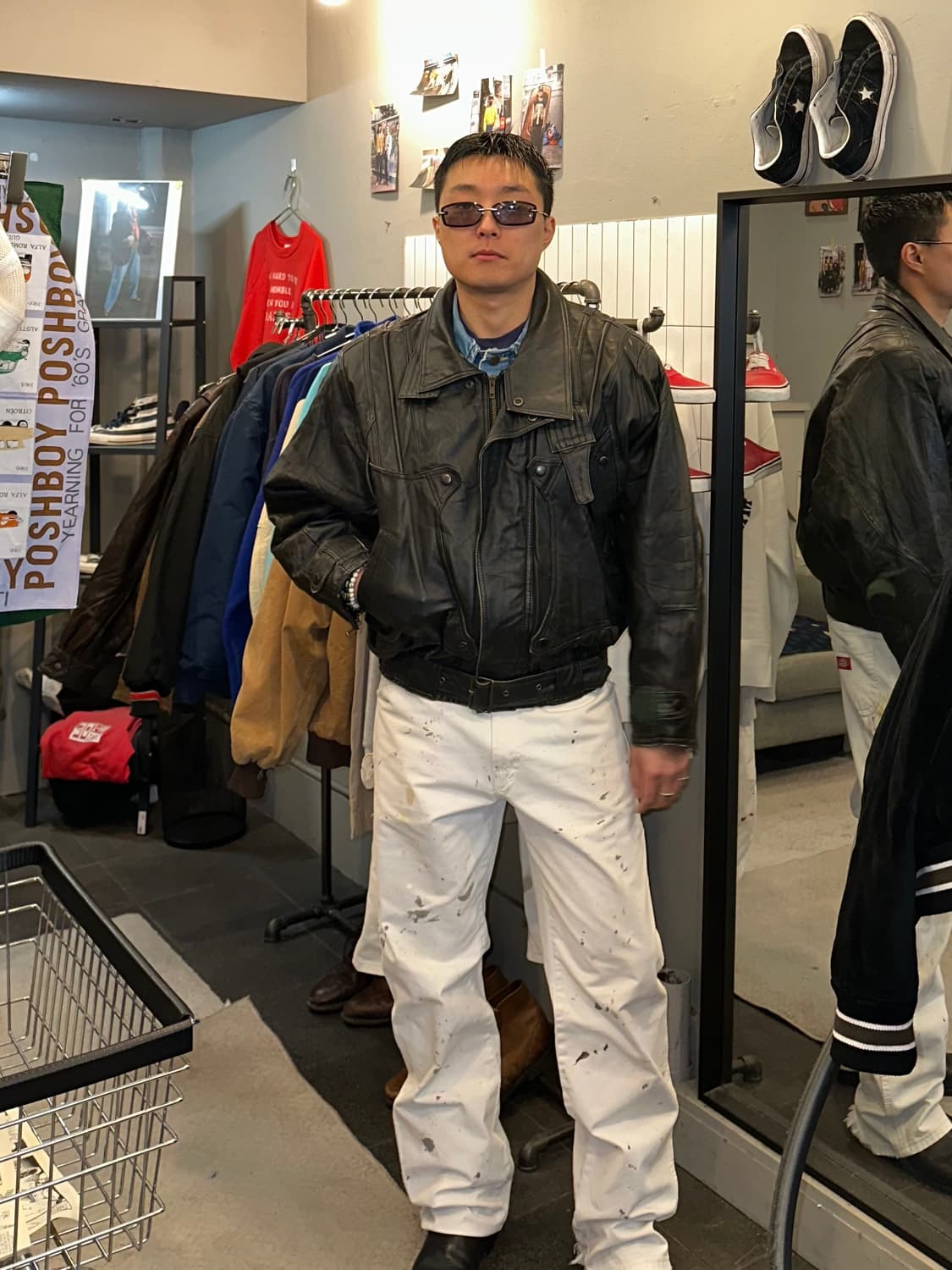 90’s Japanese shell leather utility JK 상품이미지1