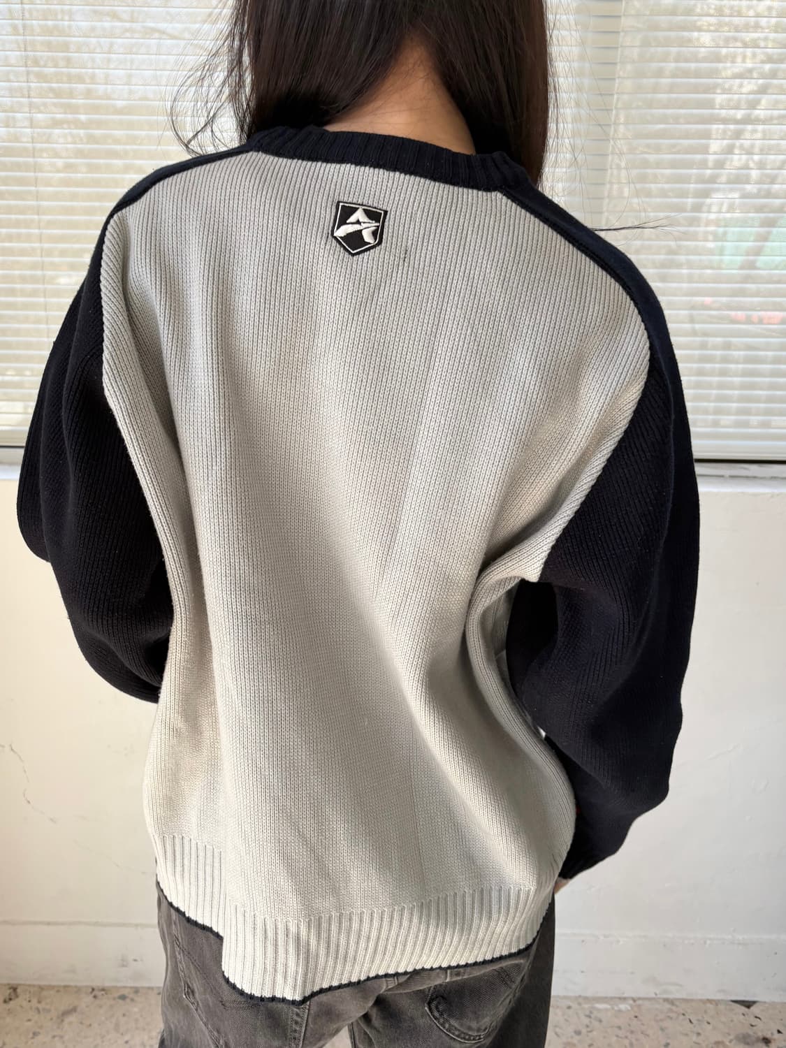 Avirex 로고 니트 (배색 래글런 스타일) 상품이미지3