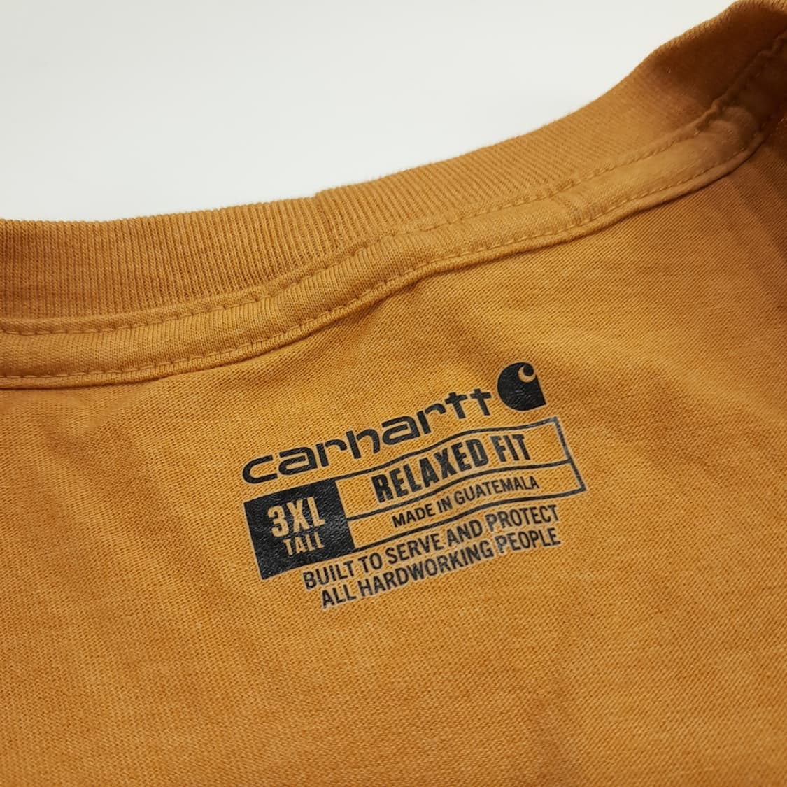 Co606 3XL Tall 칼하트 브라운 밀리터리 워크 반팔 티셔츠 상품이미지3