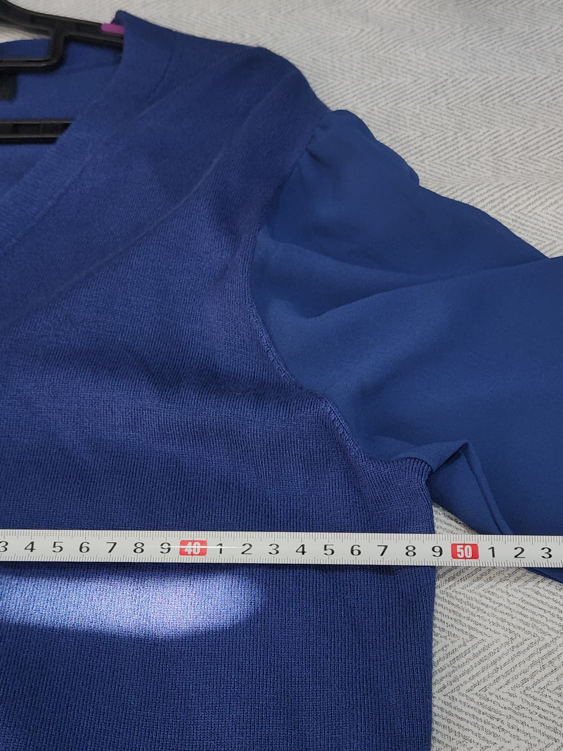 [77] 에셀리아 S.LRIAHH.7 네이비 쉬폰 가디건 77 상품이미지7