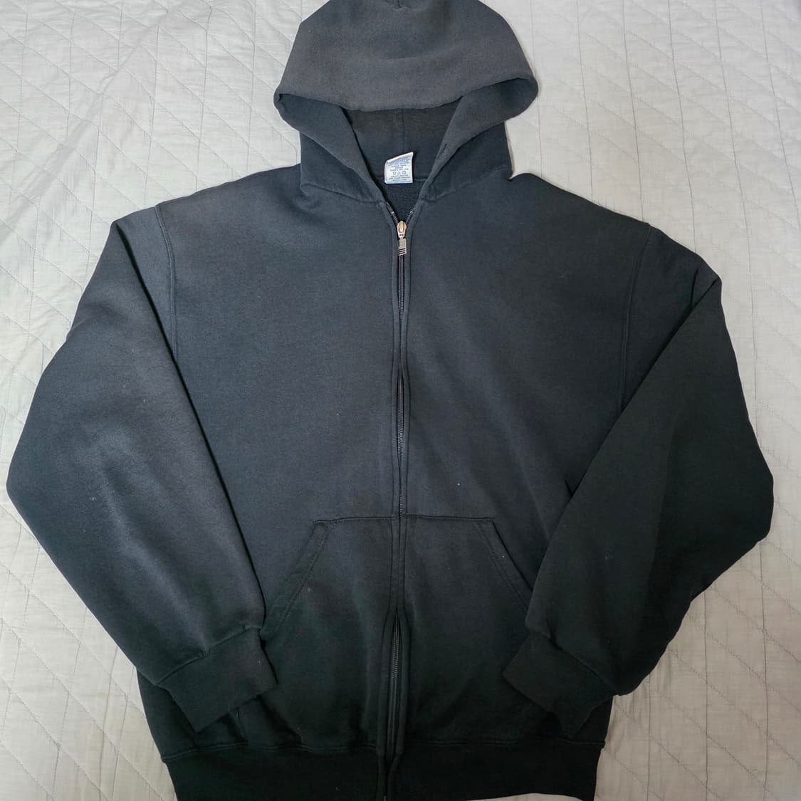 [M] 90s 러셀 애슬레틱 후드집업 블랙 ver. 하드페이드 상품이미지1