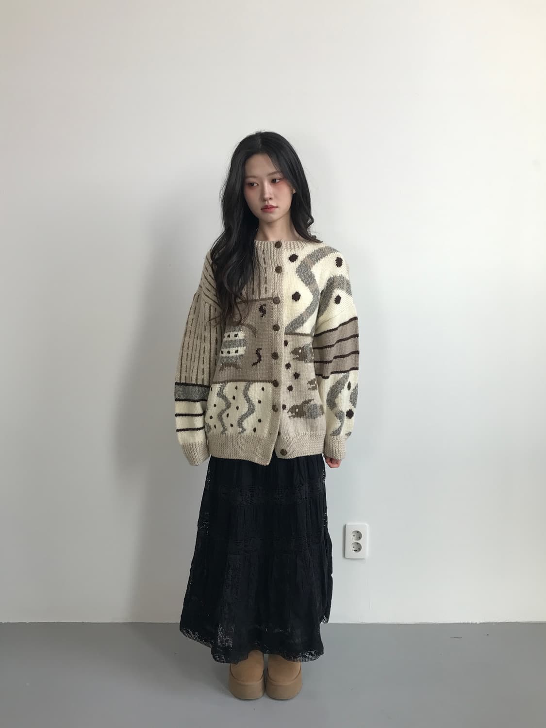 Helen Berko Novelty Knit Cardigan 상품이미지1