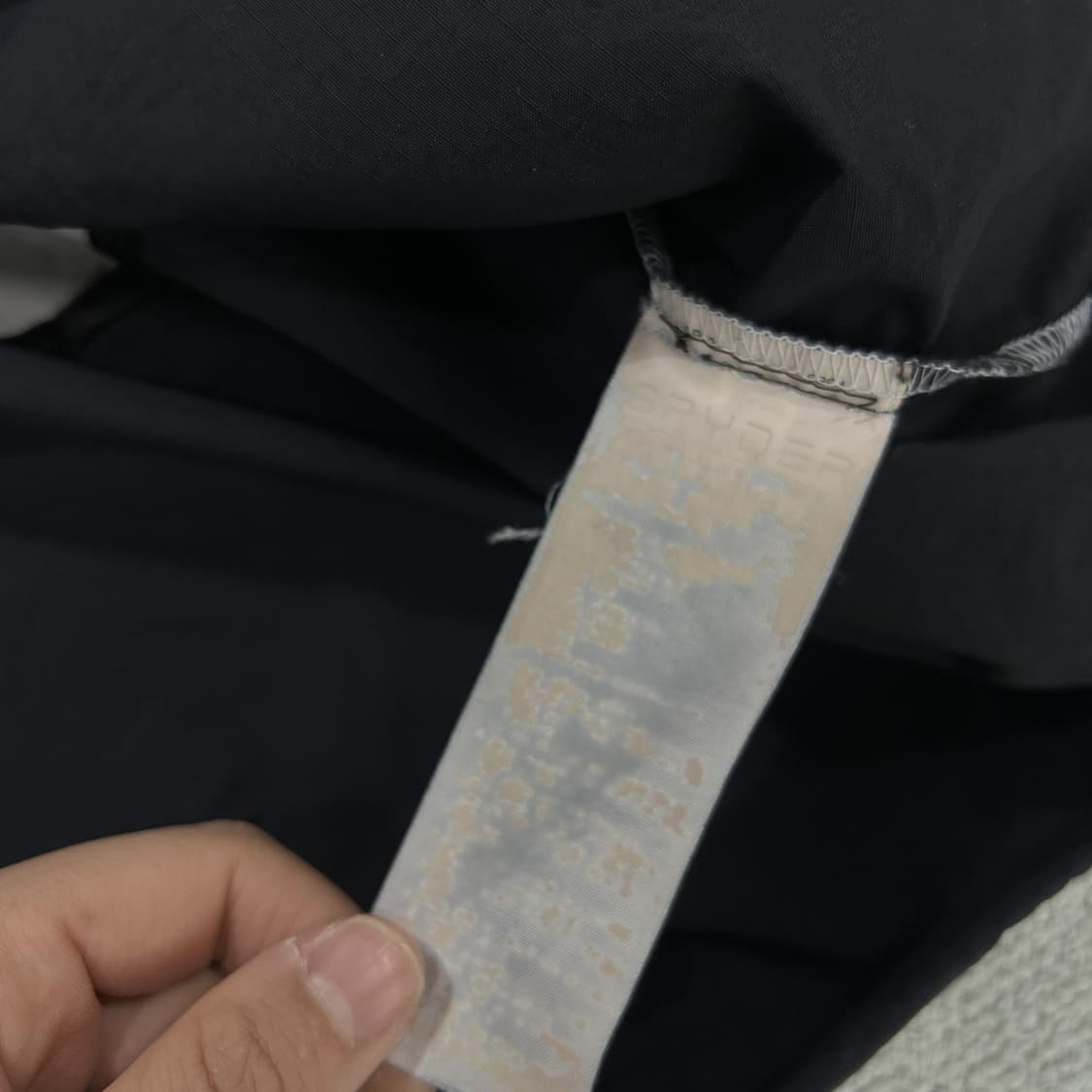 스파이더 블랙 번개 패턴 바람막이 L 상품이미지5