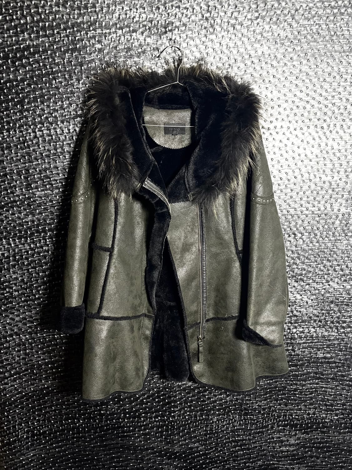 Joinus 퍼 무스탕 롱코트 상품이미지1