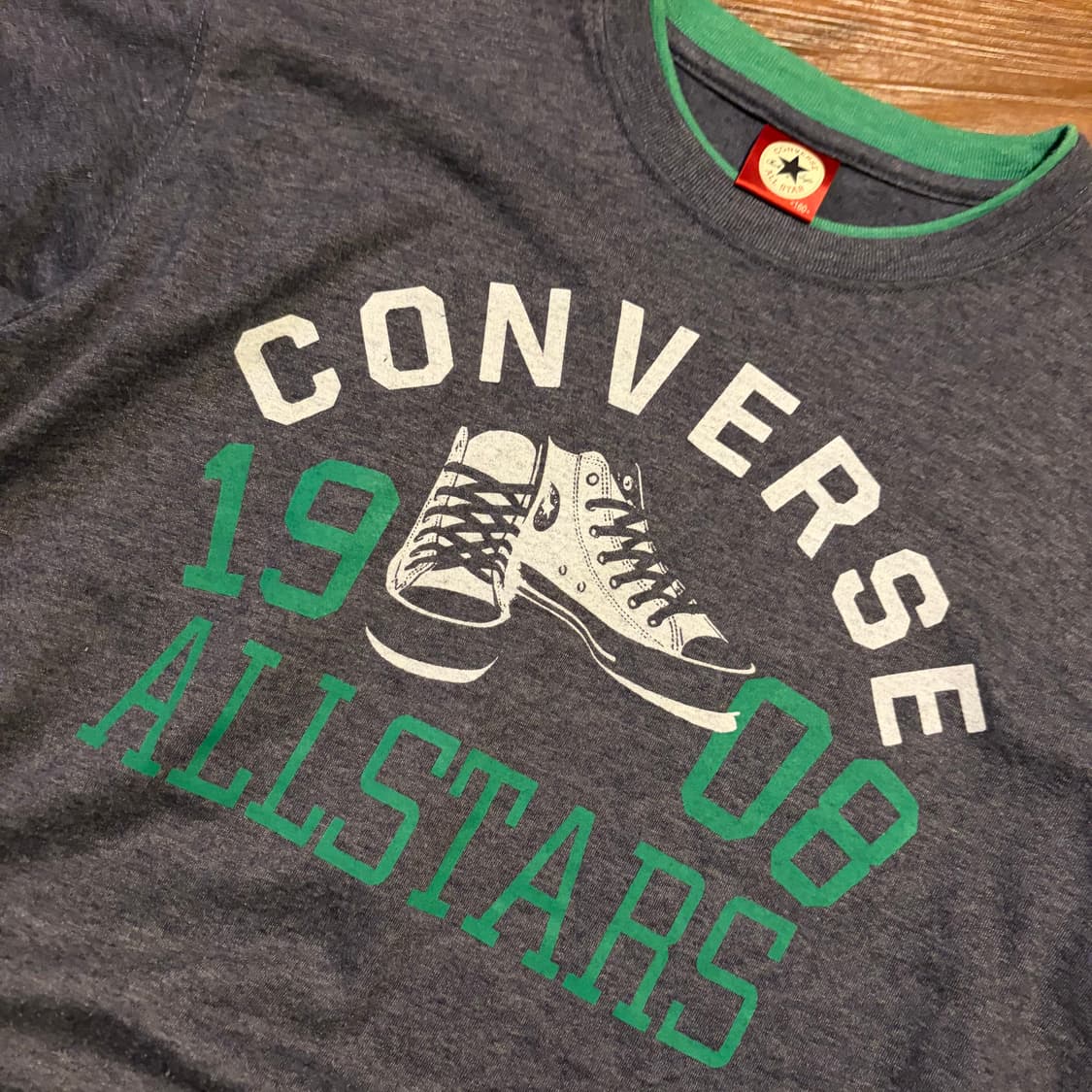 CONVERSE 더블 레이어드 그레이 프린팅 티셔츠 상품이미지7