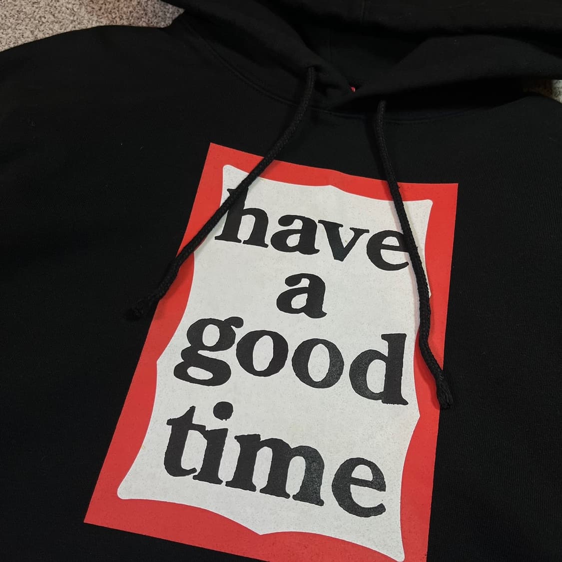 해브어굿타임 빅로고 후드티 상품이미지2