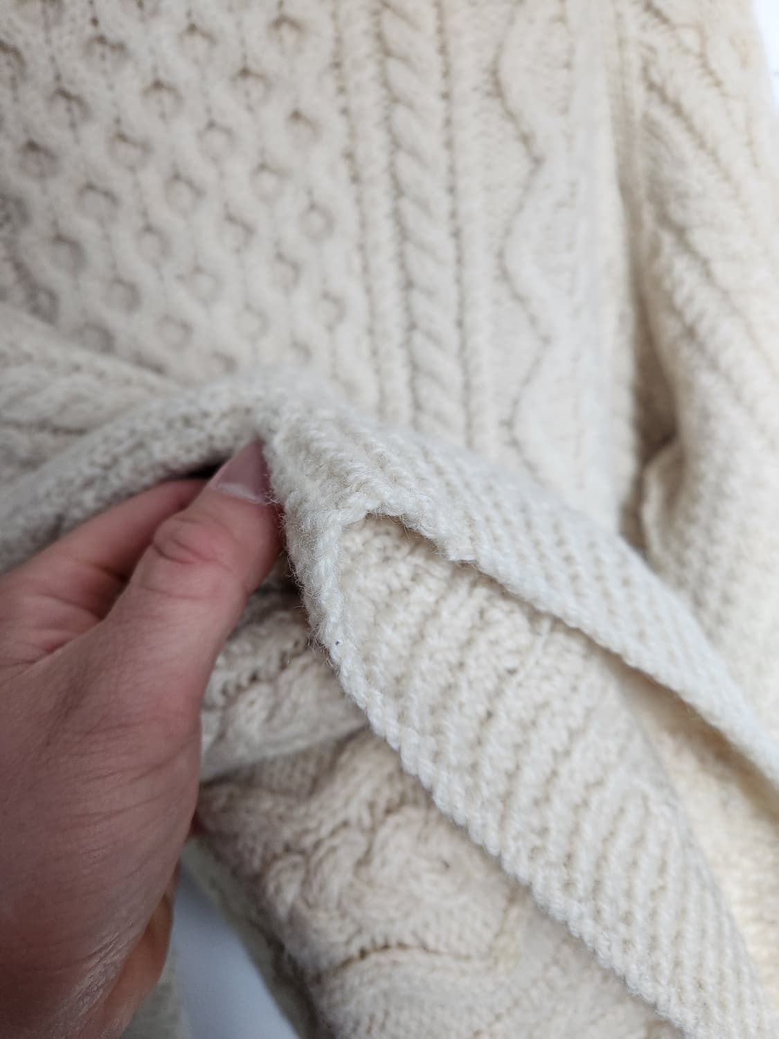 아일랜드 핸드니팅 퓨어 울 아란 스웨터 상품이미지8