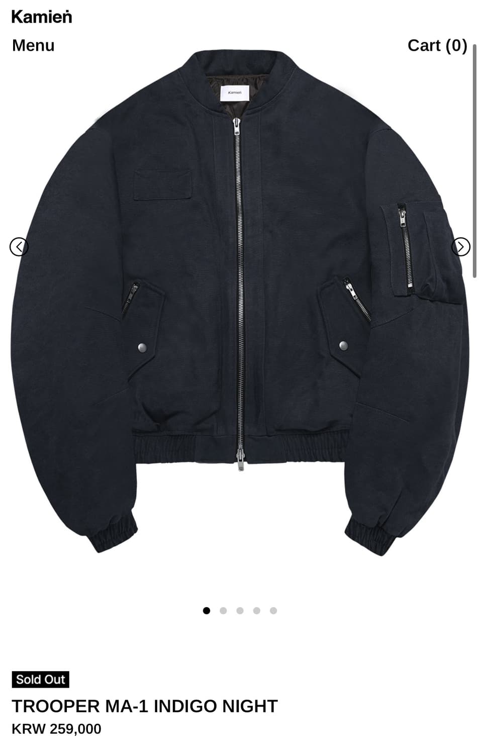 kamien trooper ma-1 indigo night [os] 상품이미지1