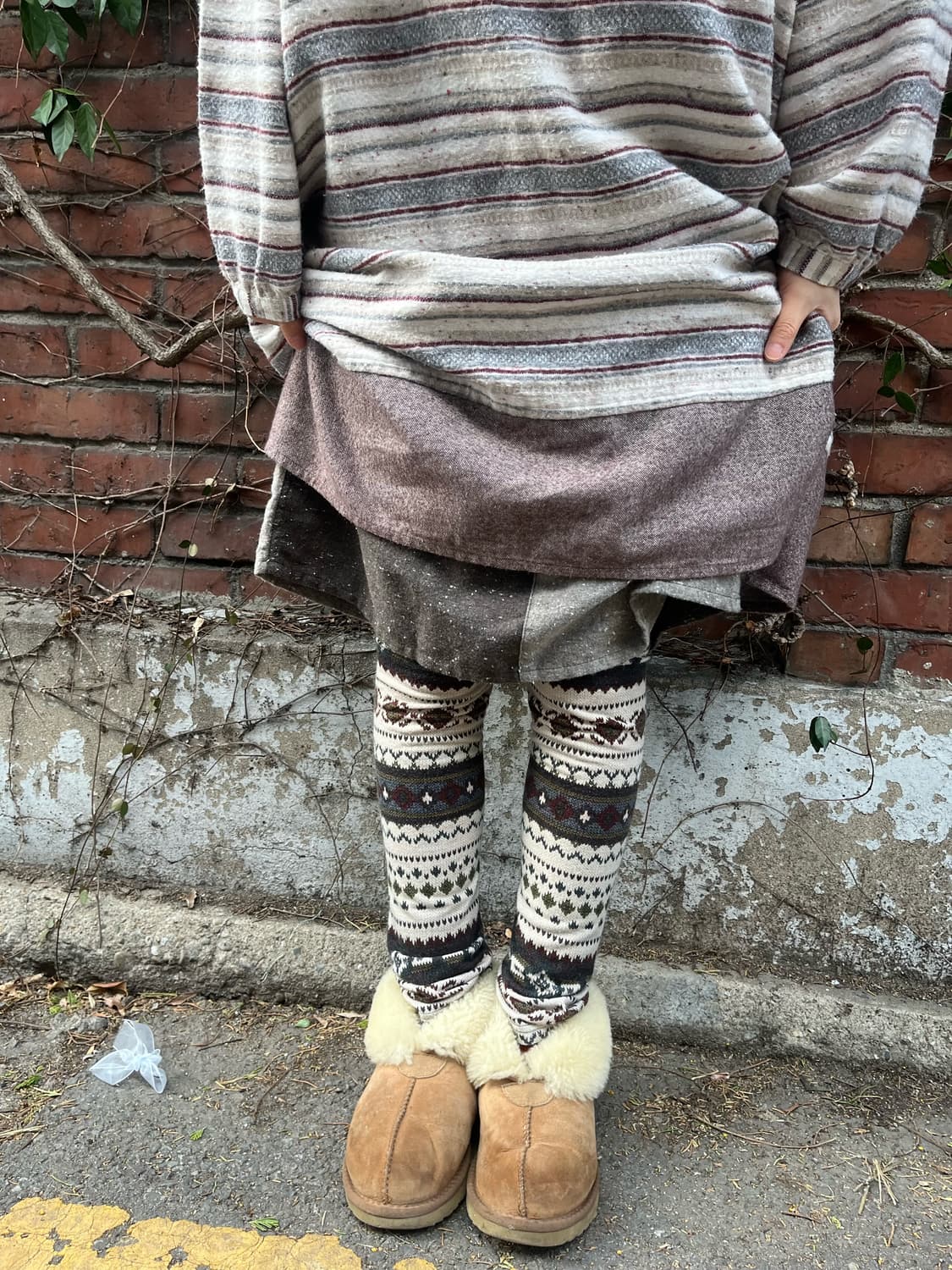 겨울 패턴 레깅스 상품이미지1