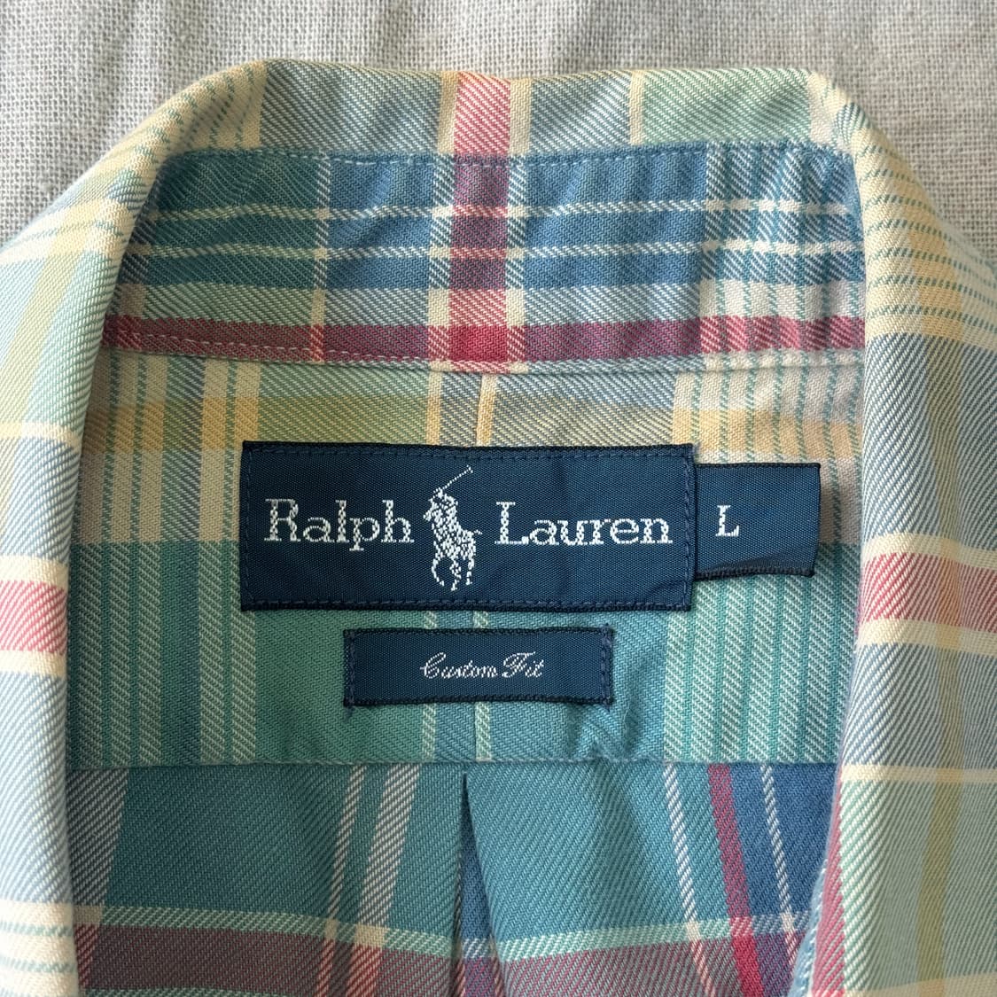 폴로랄프로렌 민트핑크 파스텔 체크셔츠 L 상품이미지5