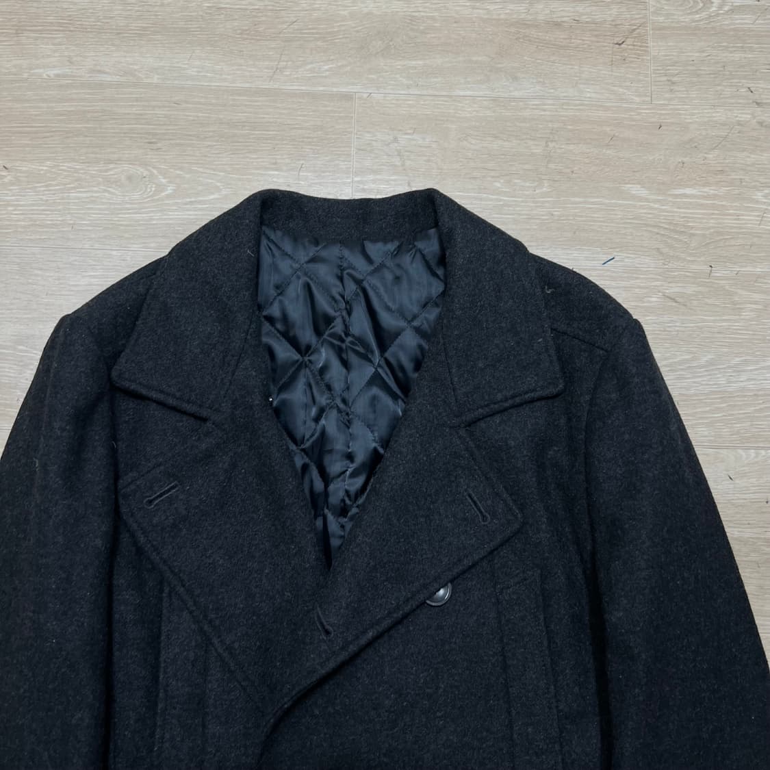 크리스크리스티 남성 이너퀼팅 안감 울 더블 피코트 [차콜] L/100 상품이미지2