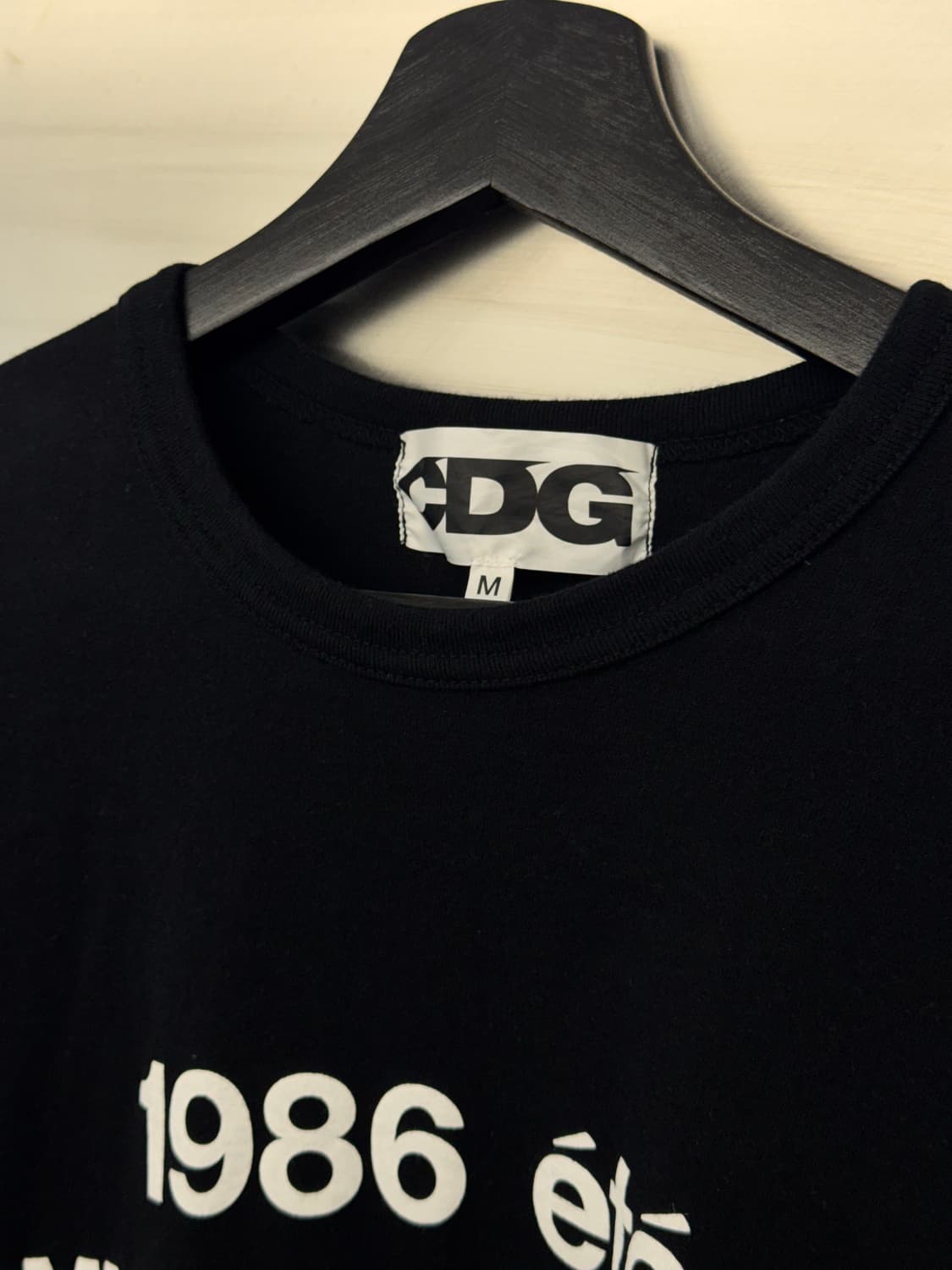 [M] CDG 1986 꼼데가르송 티셔츠 블랙 상품이미지4