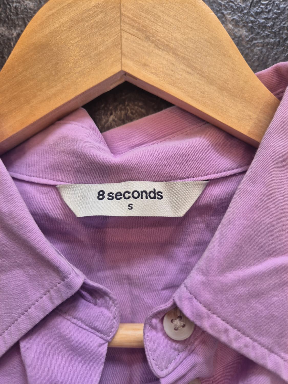 8세컨즈 코튼 컬러 셔츠 라벤더 - S 상품이미지2