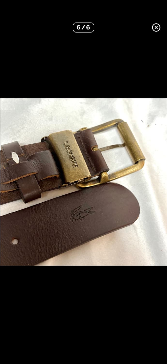라코스테 롤러 버클 리얼 레더 벨트 상품이미지6