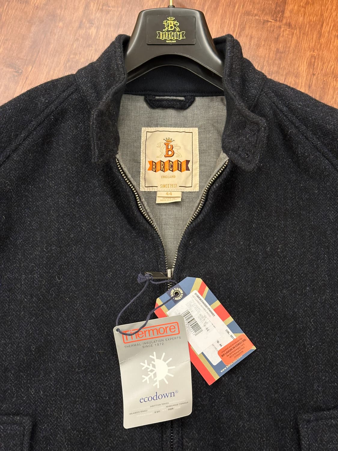 [새제품] 바라쿠타 G9 클래식 해링턴 울 자켓 네이비 44사이즈 상품이미지3