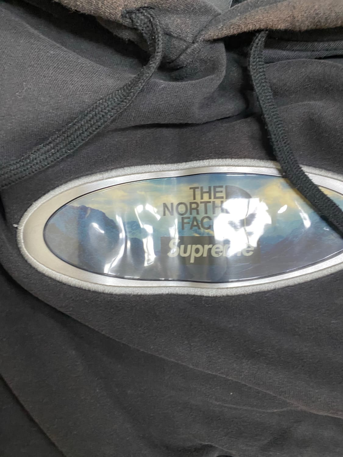 슈프림 x 노스페이스 렌티큘러 마운틴 후드 블랙 상품이미지3