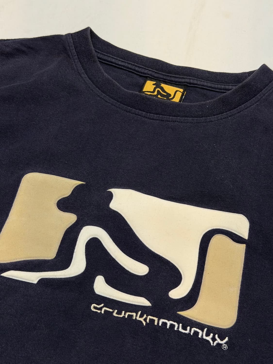 00s Drunknmunky 힙합 빈티지 반팔 티셔츠 블랙 상품이미지3