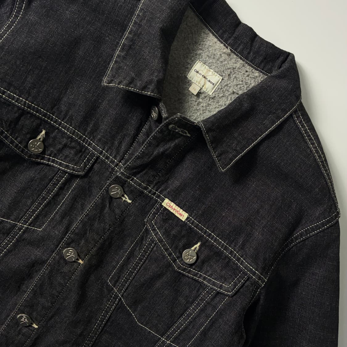 Calvin klein   캘빈 클라인 블랙 데님 트러커 자켓  상품이미지3