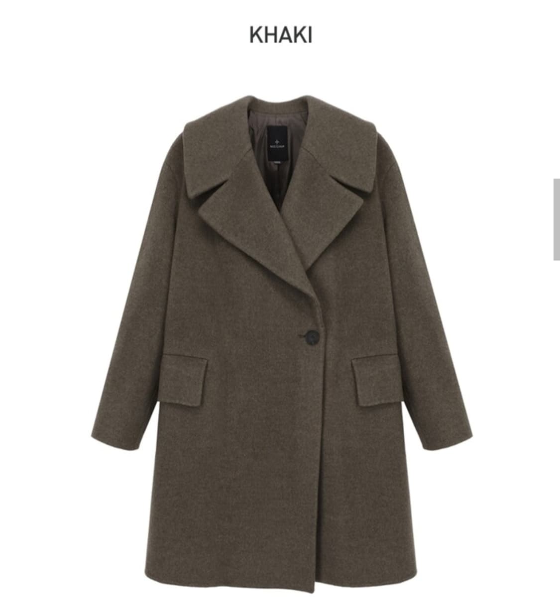 나이스클랍(nice claup) 빅카라 울코트 카키 상품이미지4