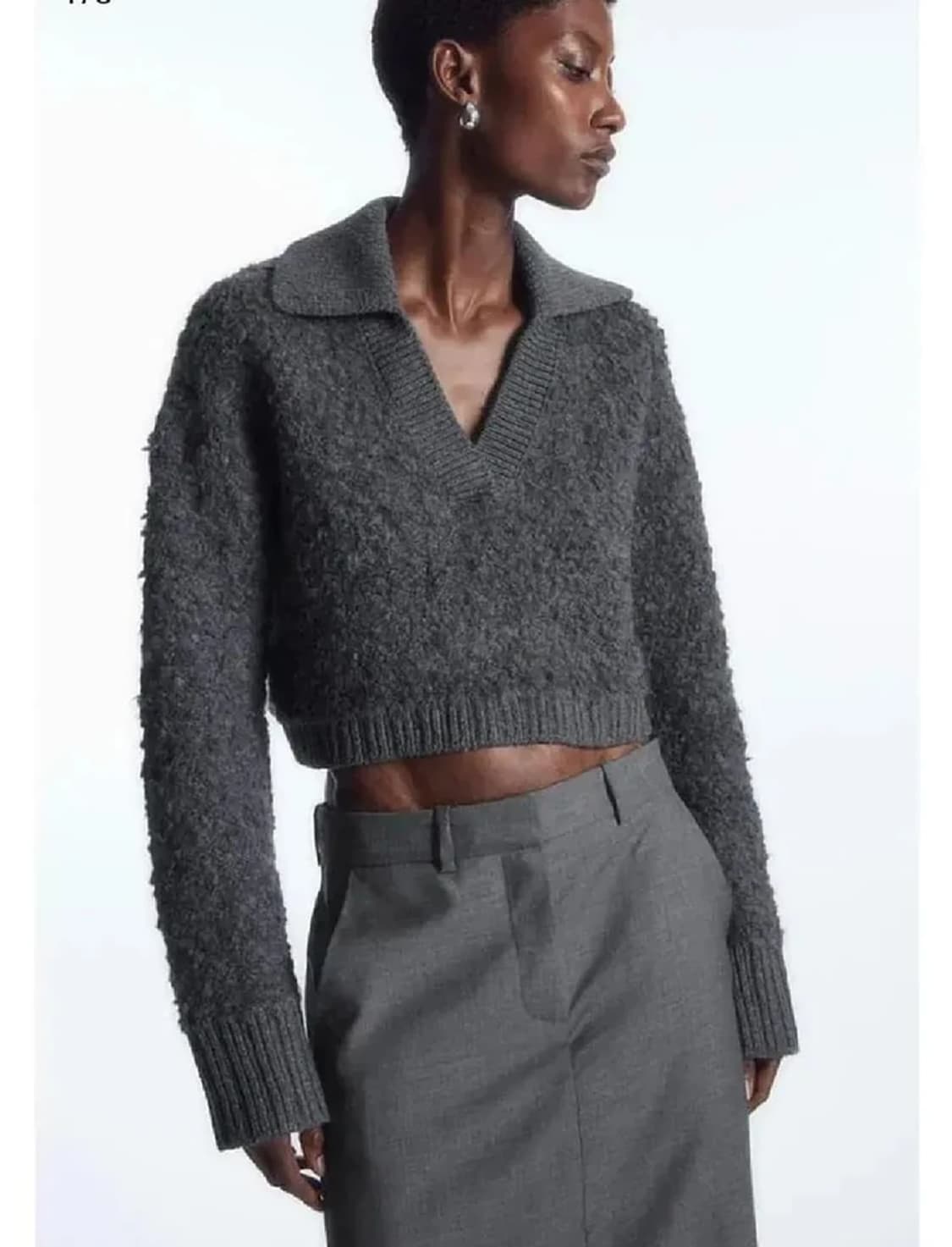 코스 COS 알파카 부클레 크롭 니트 PN7144 상품이미지2