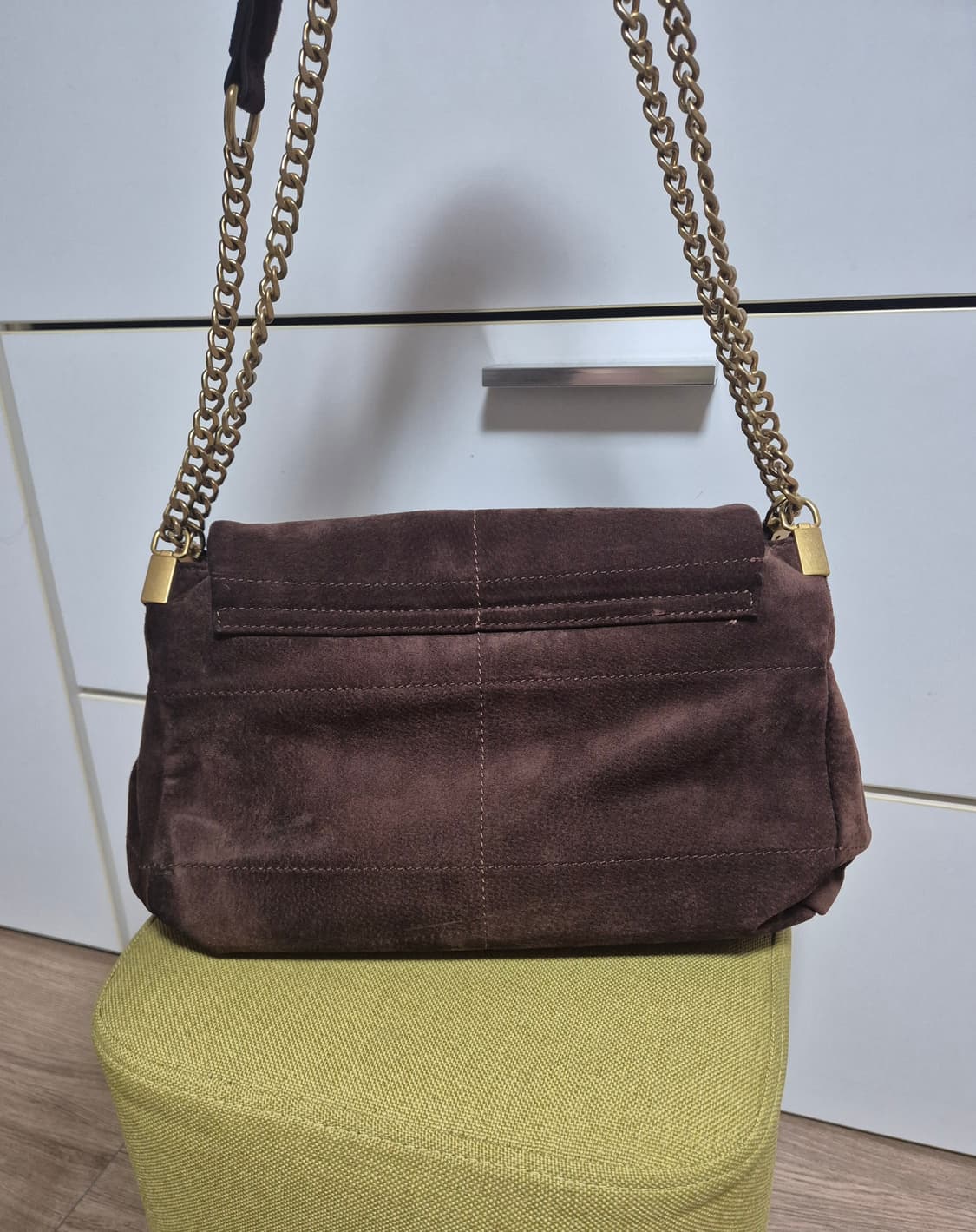 자라 리얼 스웨이드 레더 숄더백 천연가죽 초콜렛 브라운 상품이미지9