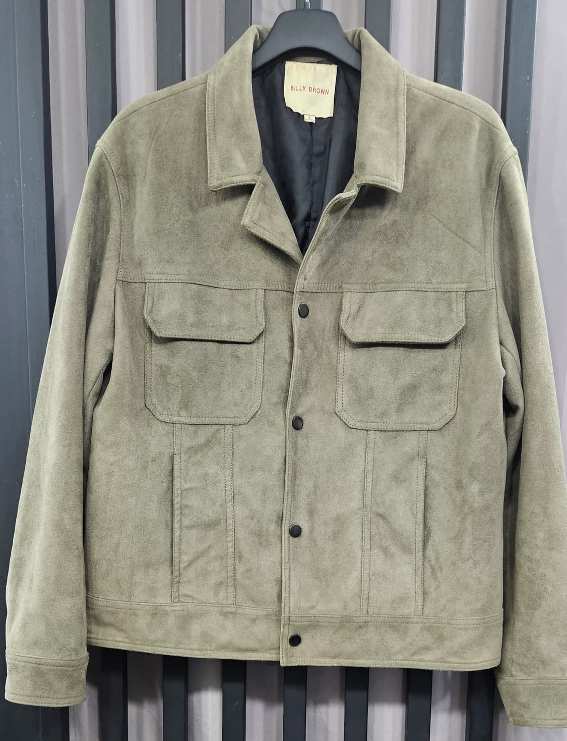 빌리브라운 스웨이드 자켓 카키색 L 상품이미지1