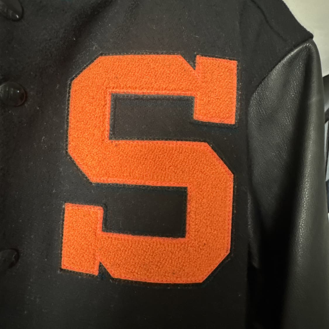 슈프림 팀 S 바시티 자켓 블랙 상품이미지4