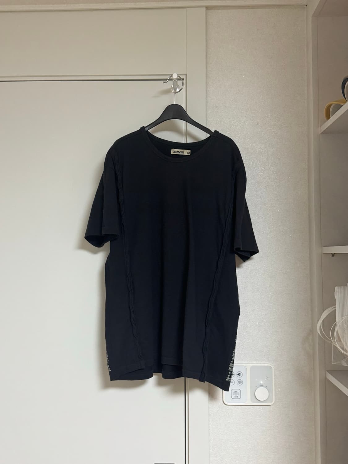 [02] 카락터 Fiddlehead half T-shirt 블랙 차콜 상품이미지1