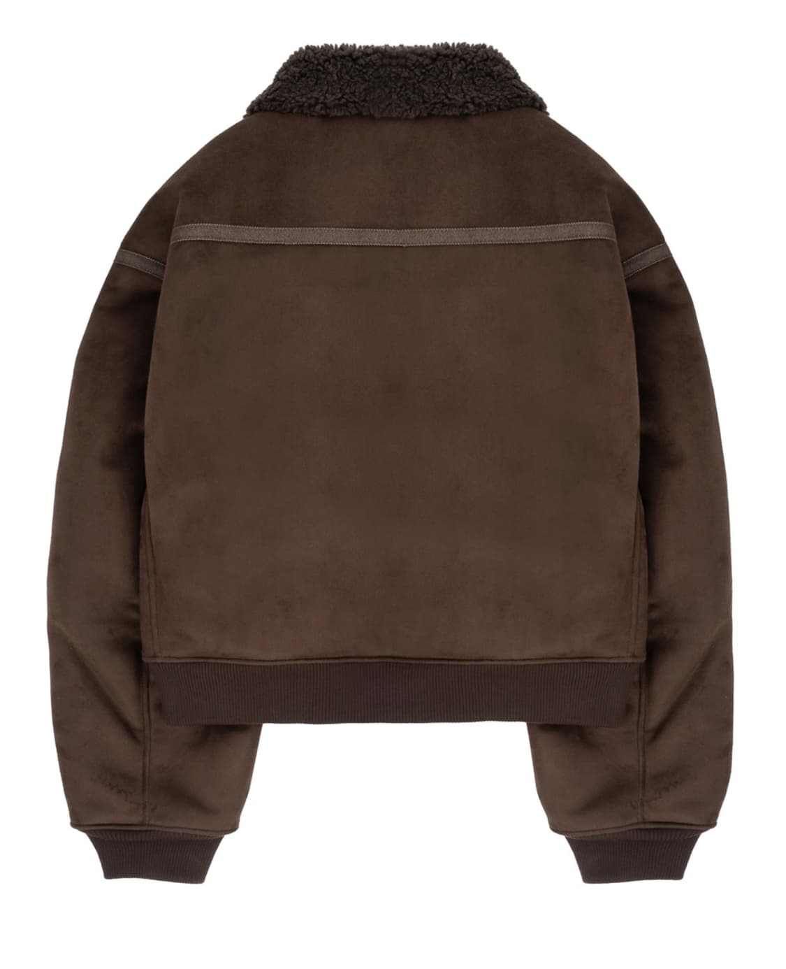 RSSC 데님 믹스 무스탕 봄버 자켓 브라운 2 상품이미지5