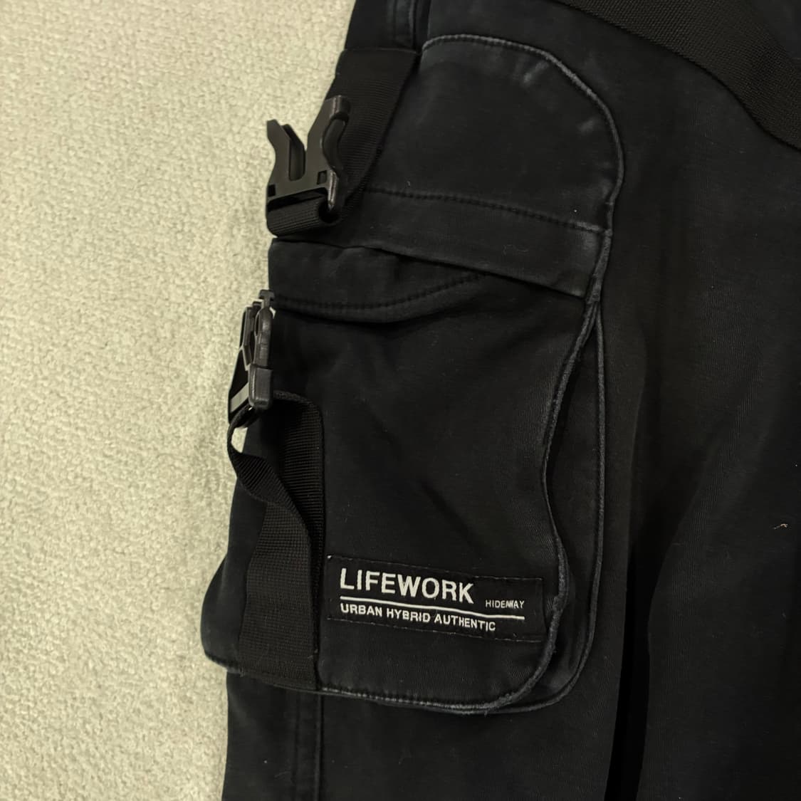 라이프워크 블랙 카고 바지  상품이미지2