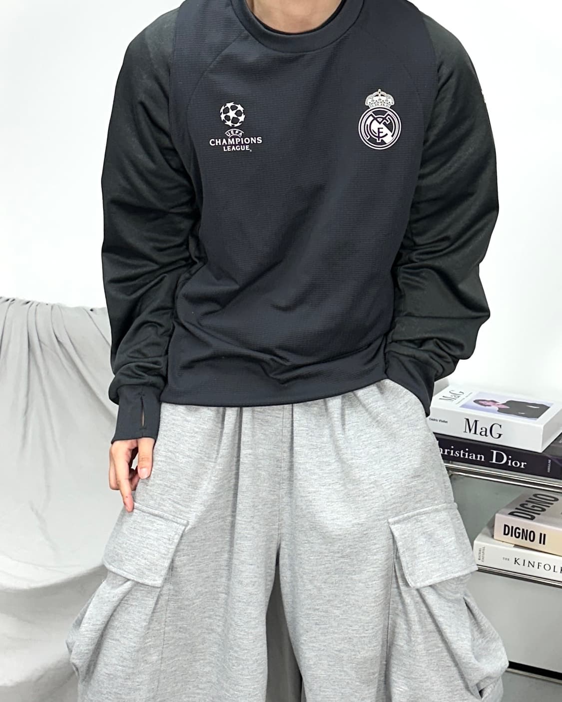 아디다스 레알 마드리드 챔피언스리그 트레이닝탑 L 상품이미지2