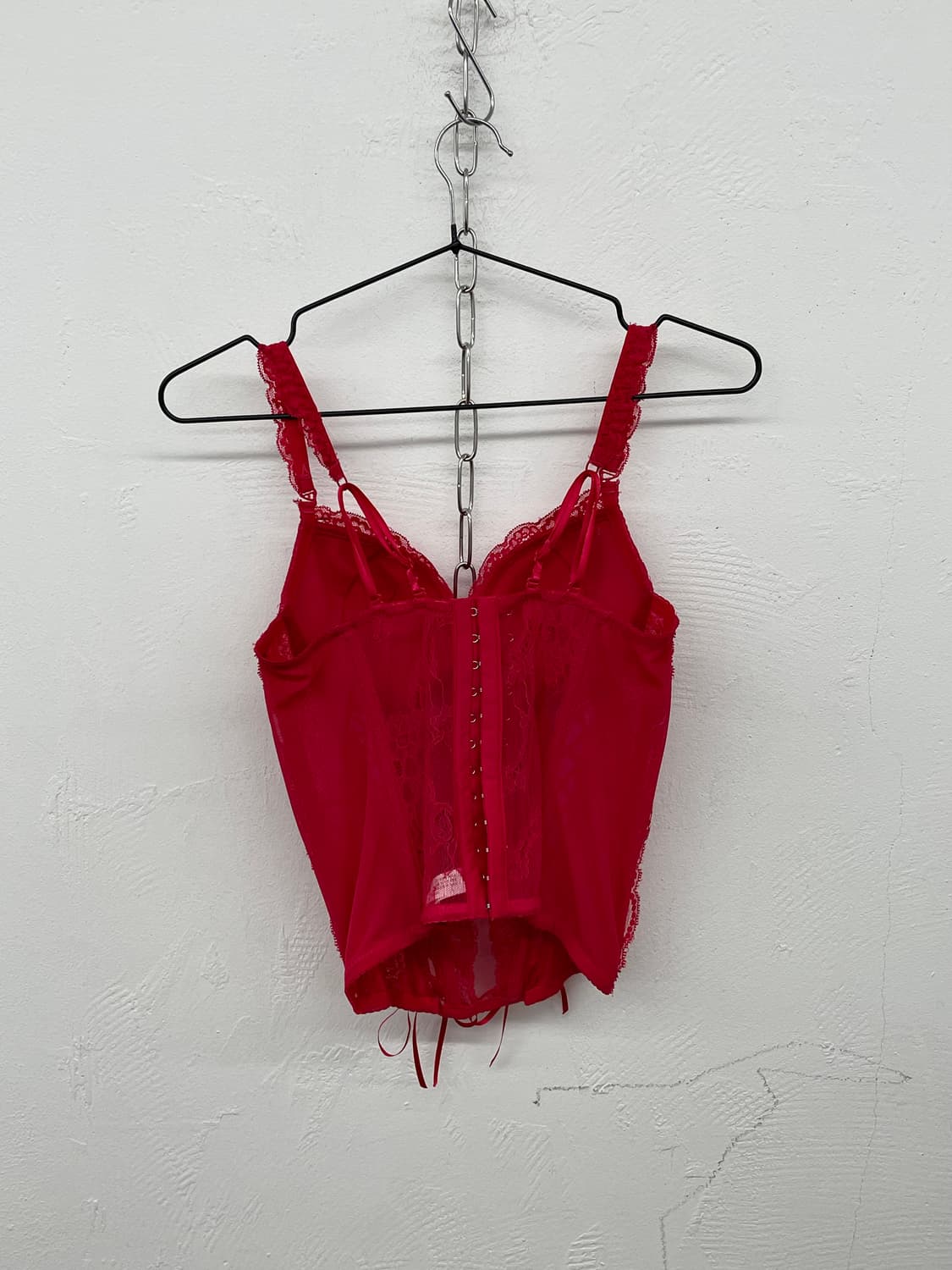 에블린 레드 아일렛 자수 코르셋 상품이미지6