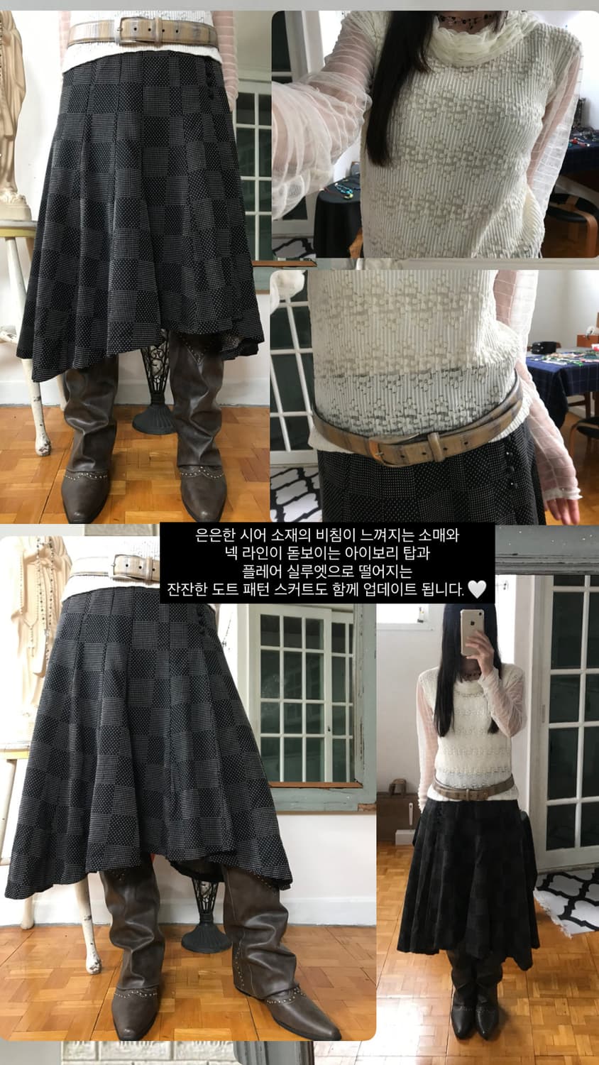 vintage see-through pattern top 상품이미지7