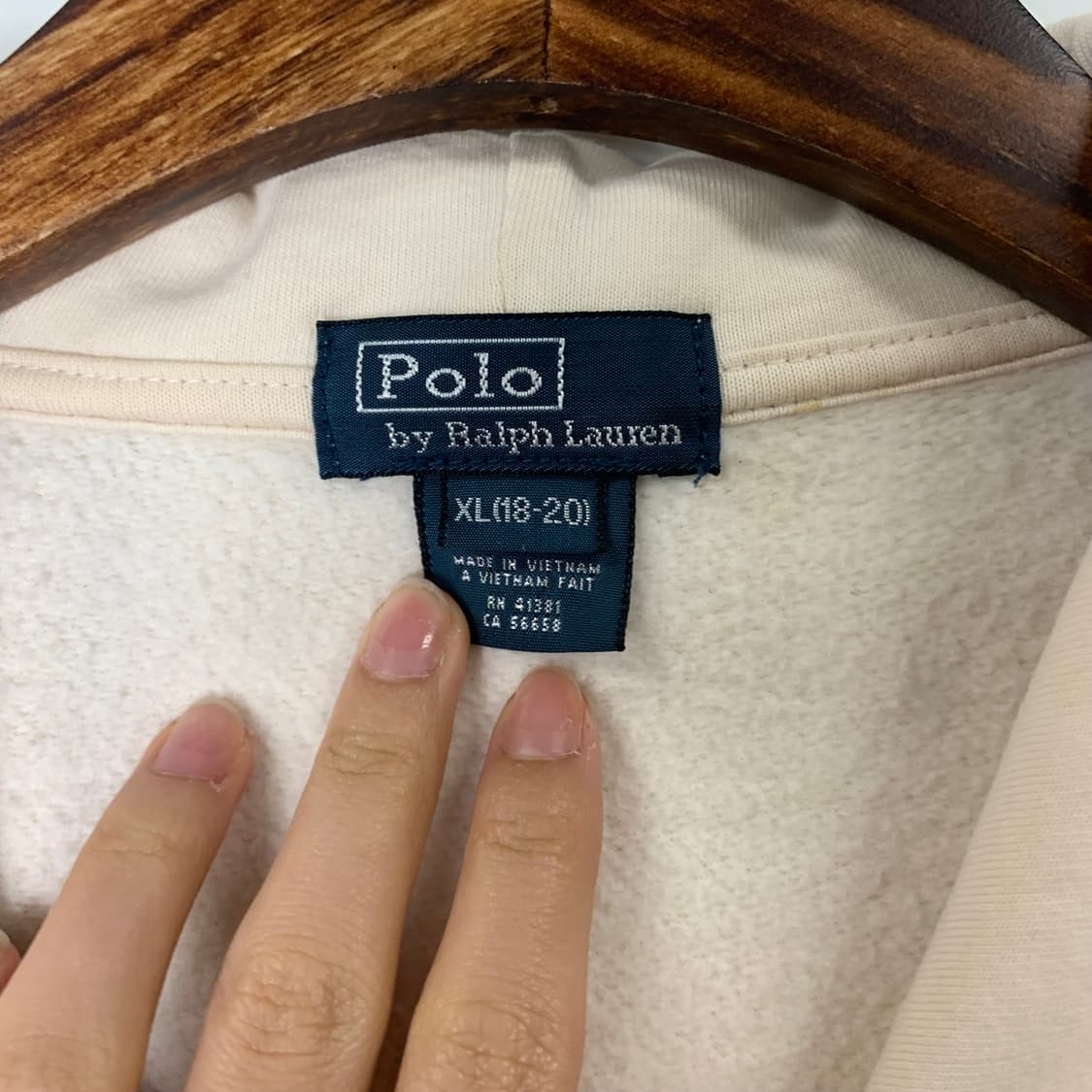 폴로 랄프로렌 성조기 아이보리 후드집업 상품이미지6