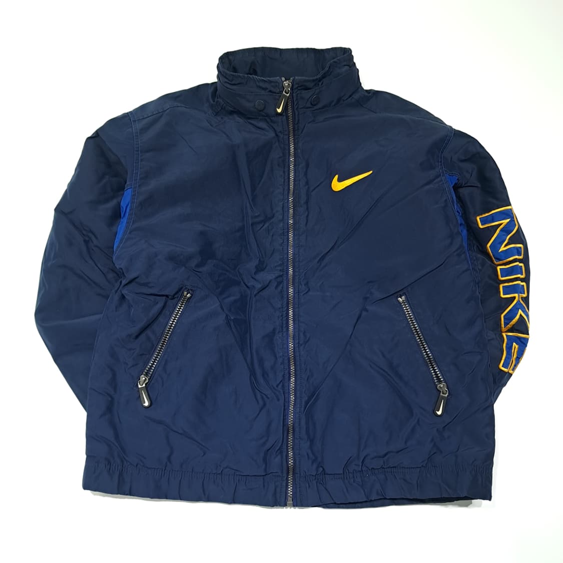 CL451 XL 나이키 90s 빅로고 아플리케 네이비 자켓 아우터 상품이미지1