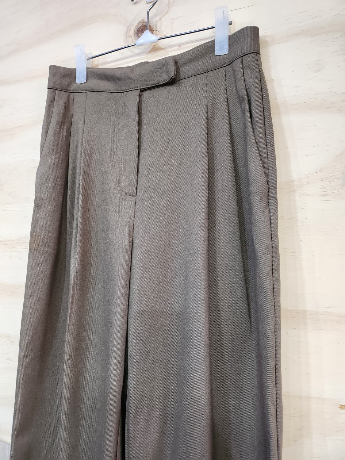 50) grove 브라운 와이드 슬랙스 팬츠 상품이미지3