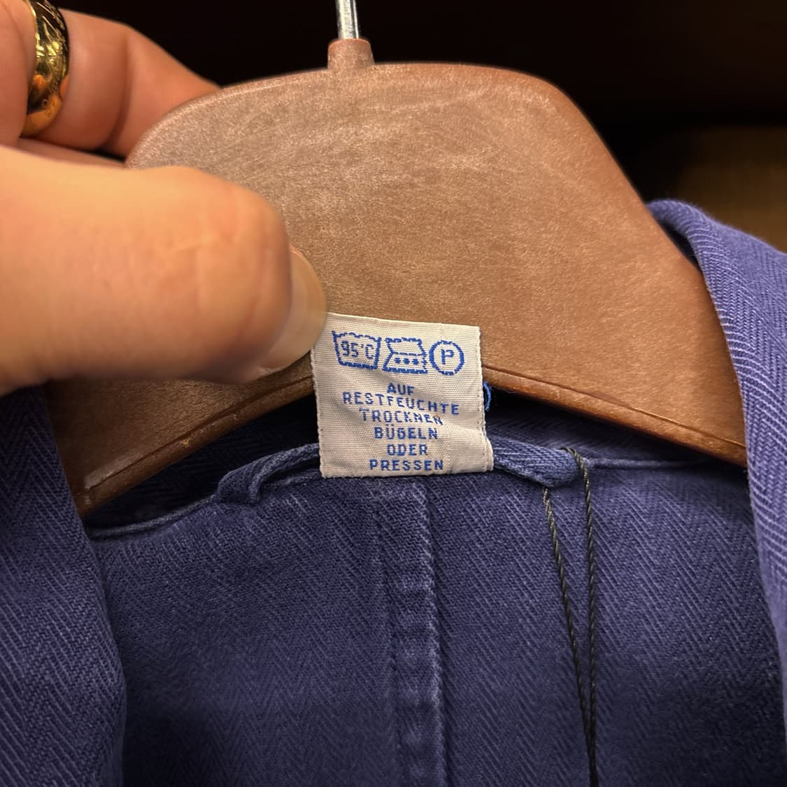 70~80s 오리지널 프렌치 워크 자켓 와이드 헤링본 트윌 N801 상품이미지9