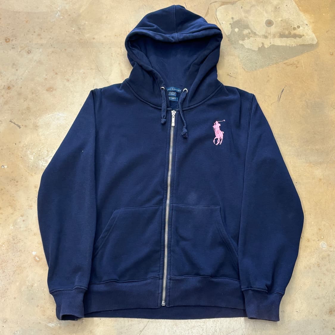 L 폴로랄프로렌 핑크 빅포니 네이비  후드집업 상품이미지2