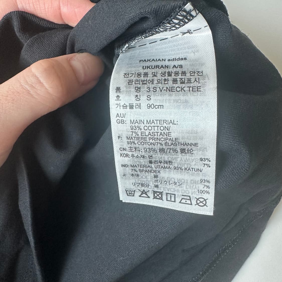 아디다스 3s 브이넥 반팔 티셔츠 상품이미지4