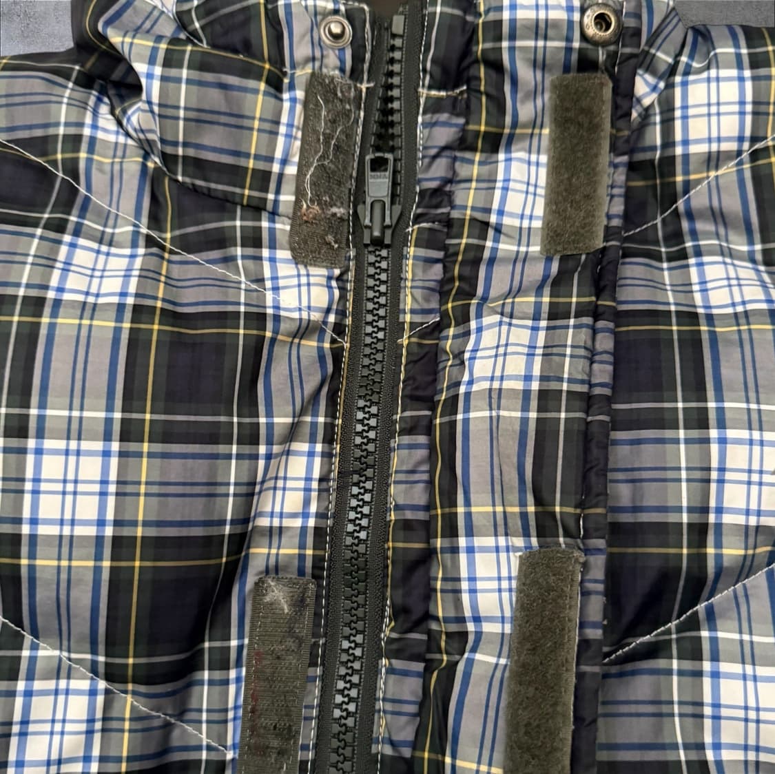 00s 스투시 체크 푸퍼 다운 자켓 블랙 상품이미지3