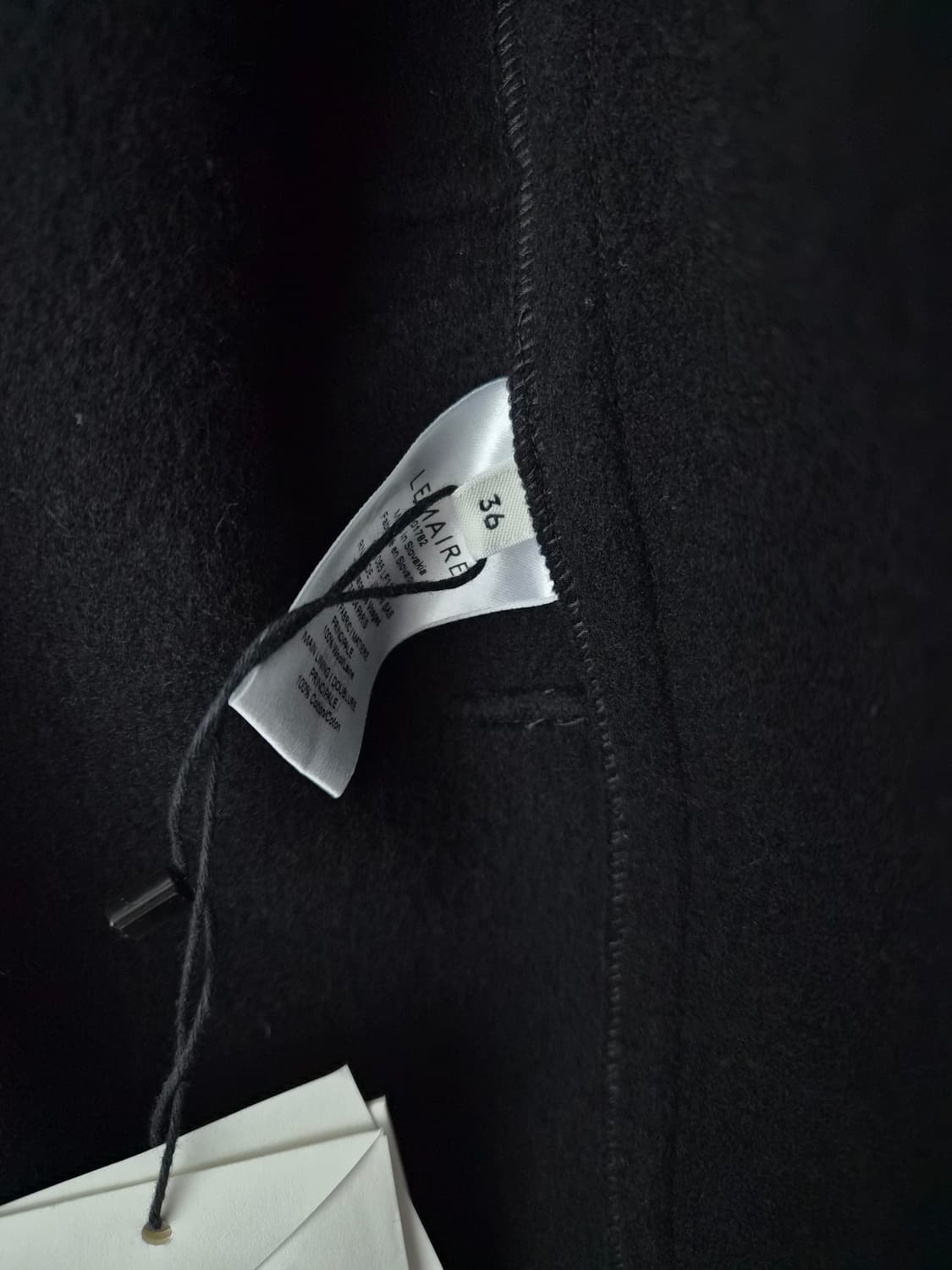 르메르 숏 더플코트 36사이즈 블랙 (새상품) 상품이미지6