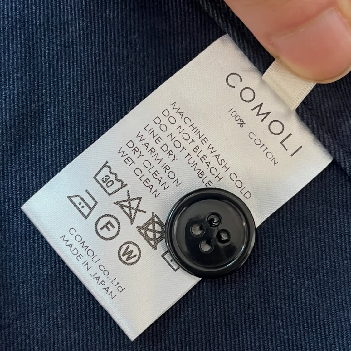 코모리 코튼 트윌 3버튼 싱글 자켓 상품이미지4