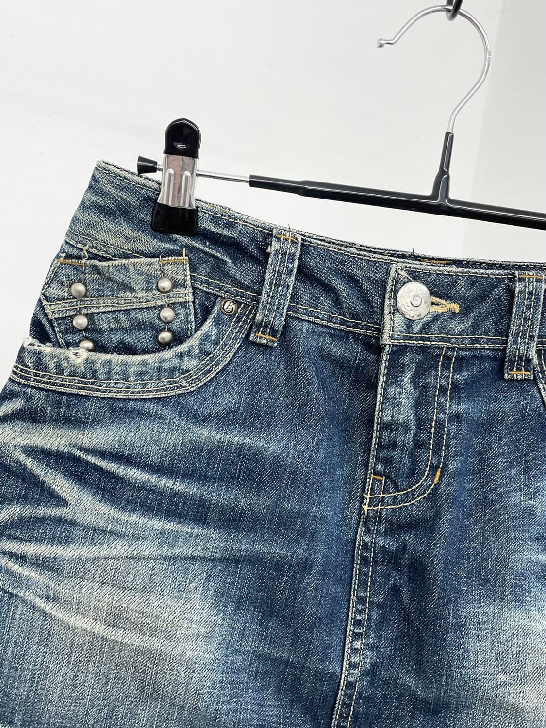 진청 워싱 스터드 스커트 상품이미지3